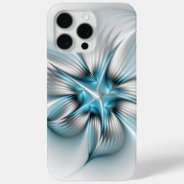 Floral Elegance Modern Abstract Blue Fractal Art Iphone 15 Pro Max Case at Zazzle