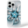 Floral Elegance Modern Abstract Blue Fractal Art iPhone 15 Pro Max Case