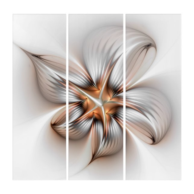 Floral Elegance Modern Abstract Fractal Art (Front)
