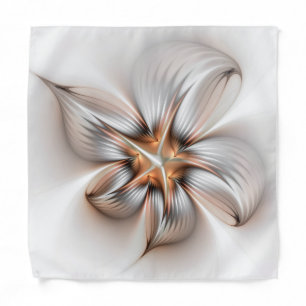 Floral Elegance Modern Abstract Fractal Art Bandana