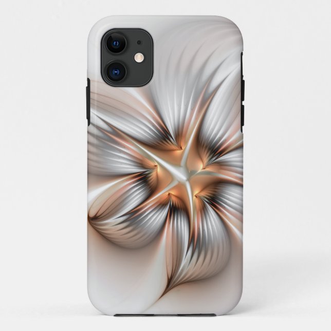 Floral Elegance Modern Abstract Fractal Art Case-Mate iPhone Case (Back)