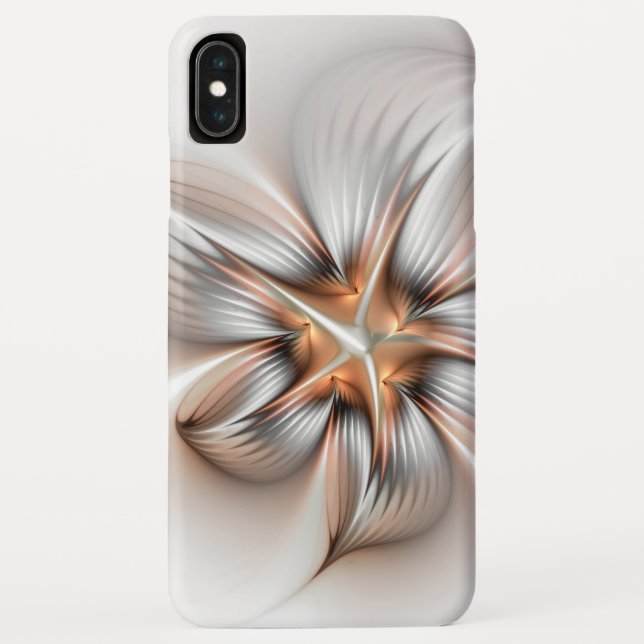 Floral Elegance Modern Abstract Fractal Art Case-Mate iPhone Case (Back)