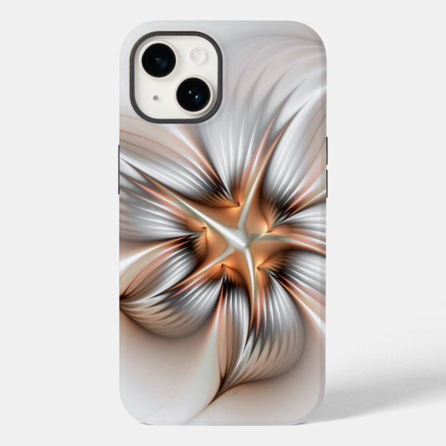 Floral Elegance Modern Abstract Fractal Art Case-Mate iPhone Case (Back)