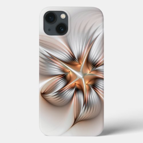 Floral Elegance Modern Abstract Fractal Art iPhone 13 Case
