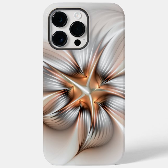 Floral Elegance Modern Abstract Fractal Art Case-Mate iPhone Case (Back)