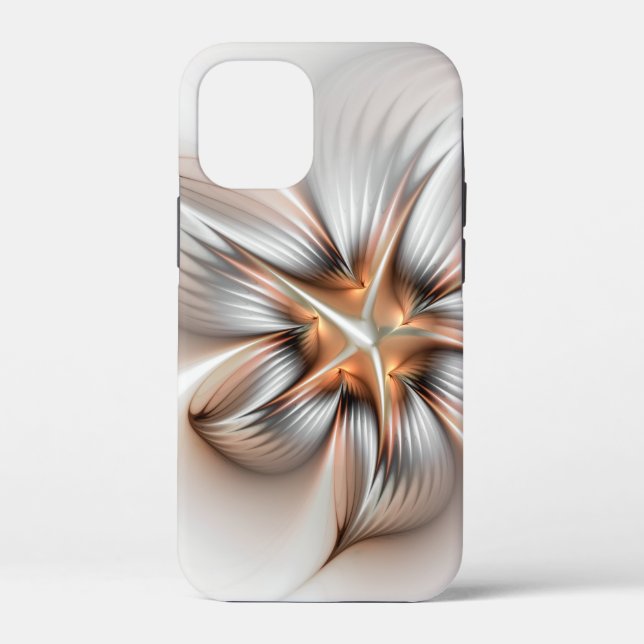 Floral Elegance Modern Abstract Fractal Art Case-Mate iPhone Case (Back)