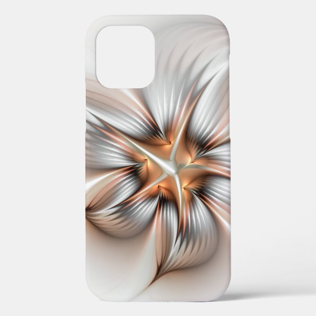 Floral Elegance Modern Abstract Fractal Art Case-Mate iPhone Case (Back)