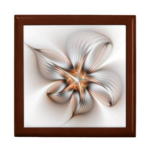 Floral Elegance Modern Abstract Fractal Art Gift Box