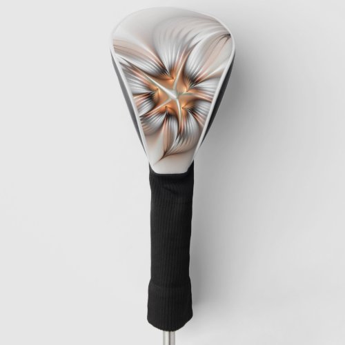 Floral Elegance Modern Abstract Fractal Art Golf Head Cover