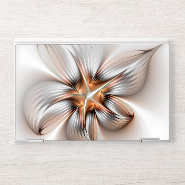 Floral Elegance Modern Abstract Fractal Art HP Laptop Skin (Front)