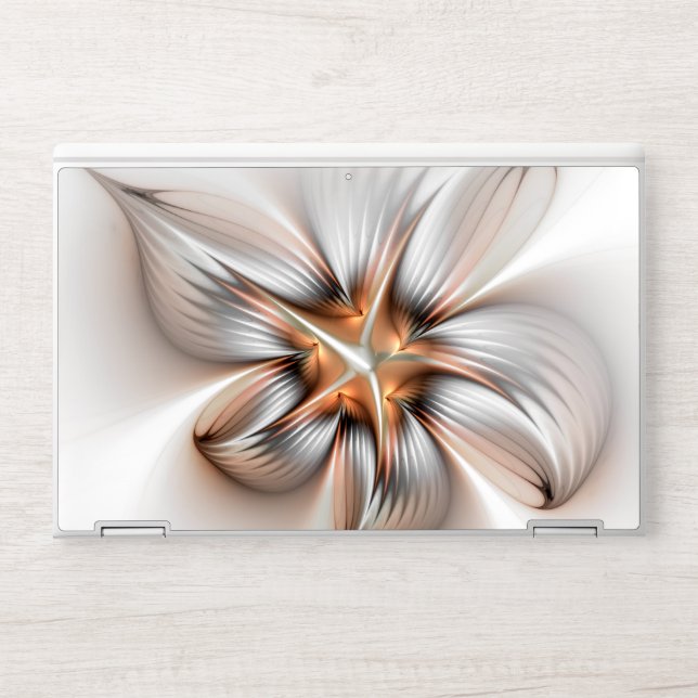 Floral Elegance Modern Abstract Fractal Art HP Laptop Skin (Front)