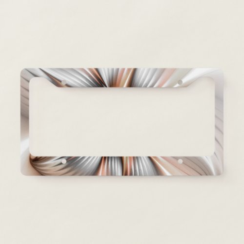 Floral Elegance Modern Abstract Fractal Art License Plate Frame