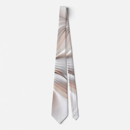 Floral Elegance Modern Abstract Fractal Art Neck Tie