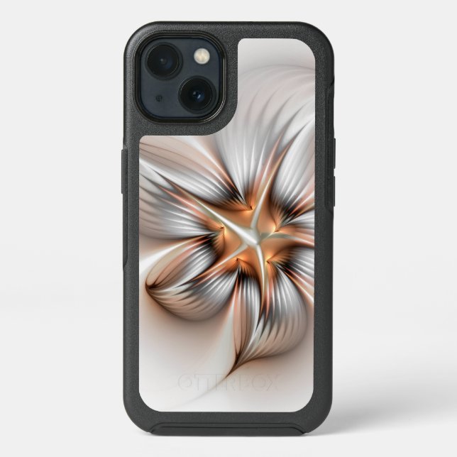 Floral Elegance Modern Abstract Fractal Art Otterbox iPhone Case (Back)