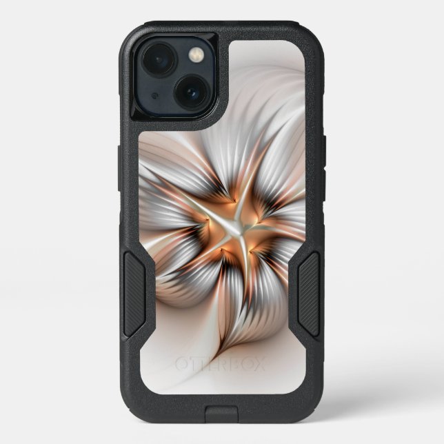 Floral Elegance Modern Abstract Fractal Art Otterbox iPhone Case (Back)