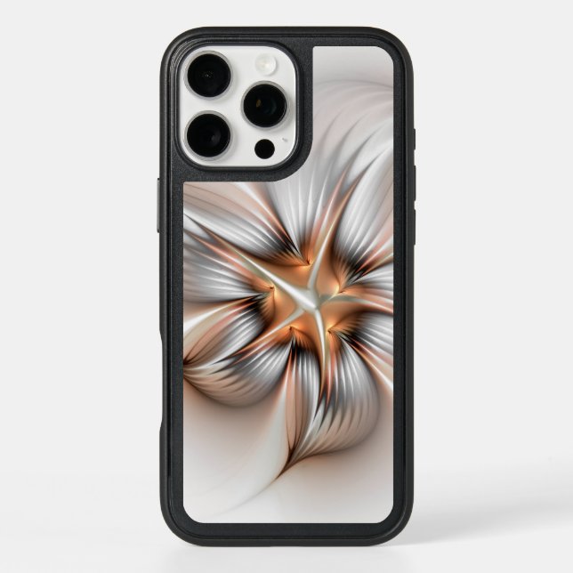 Floral Elegance Modern Abstract Fractal Art Otterbox iPhone Case (Back)