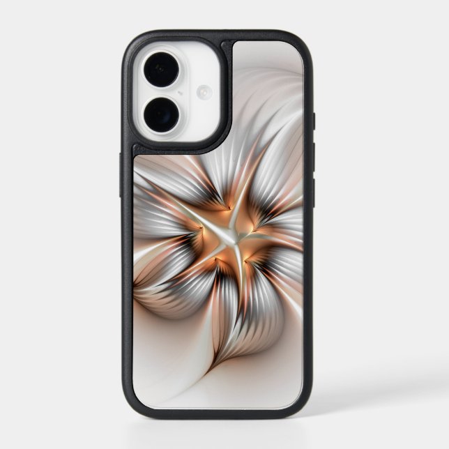 Floral Elegance Modern Abstract Fractal Art Otterbox iPhone Case (Back)