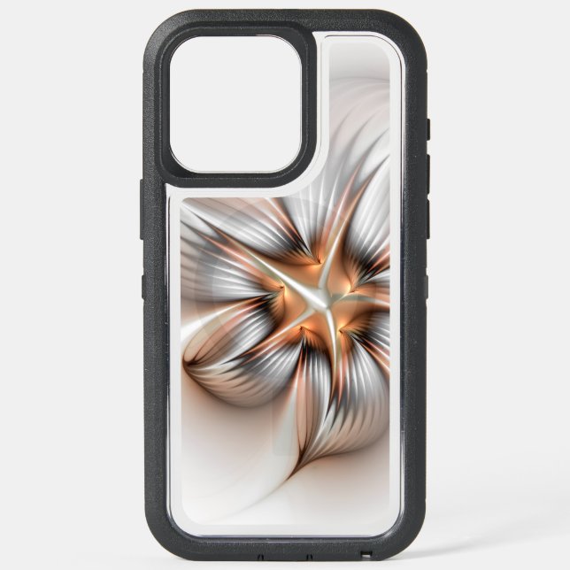 Floral Elegance Modern Abstract Fractal Art Otterbox iPhone Case (Back)