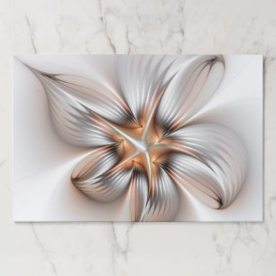 Floral Elegance Modern Abstract Fractal Art Paper Pad