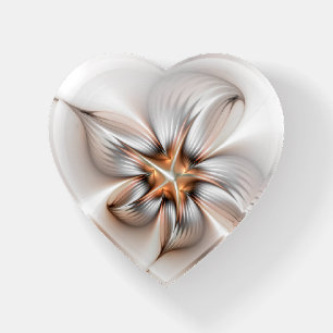 Floral Elegance Modern Abstract Fractal Art Paperweight