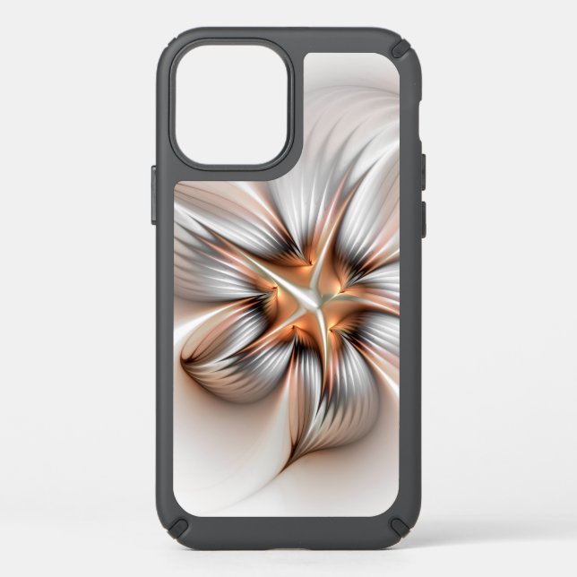Floral Elegance Modern Abstract Fractal Art Speck iPhone 12 Case (Front)