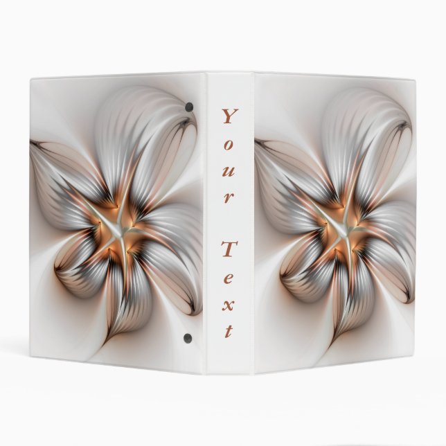 Floral Elegance Modern Abstract Fractal Art Text Mini Binder (Background)