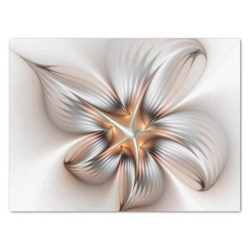 Floral Elegance Modern Abstract Fractal Art Tissue Paper