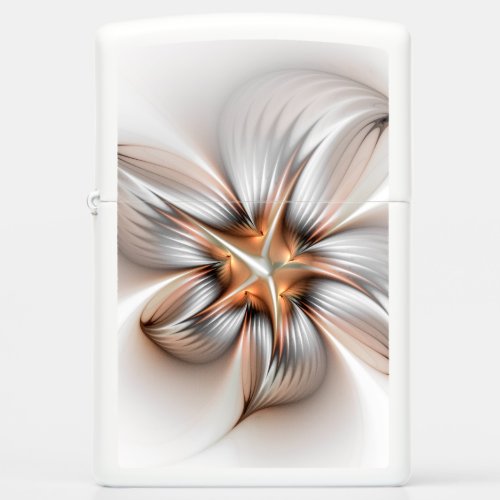 Floral Elegance Modern Abstract Fractal Art Zippo Lighter
