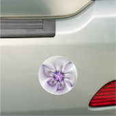 Floral Elegance Modern Abstract Violet Fractal Art Car Magnet (In Situ)