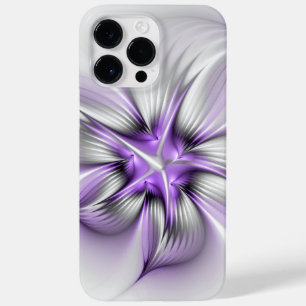 Floral Elegance Modern Abstract Violet Fractal Art Case-Mate iPhone 14 Pro Max Case