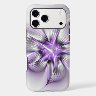 Floral Elegance Modern Abstract Violet Fractal Art iPhone 17 Pro Max Case
