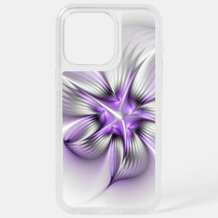 Floral Elegance Modern Abstract Violet Fractal Art iPhone 15 Pro Max Case