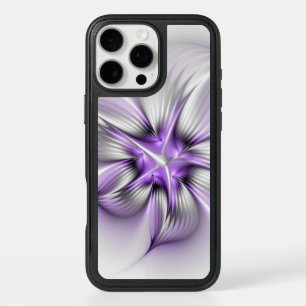 Floral Elegance Modern Abstract Violet Fractal Art iPhone 16 Pro Max Case