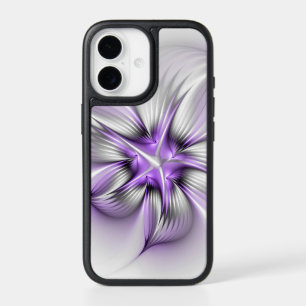 Floral Elegance Modern Abstract Violet Fractal Art iPhone 17 Case