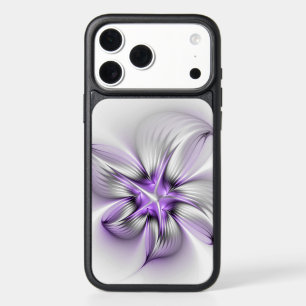 Floral Elegance Modern Abstract Violet Fractal Art iPhone 17 Pro Max Case