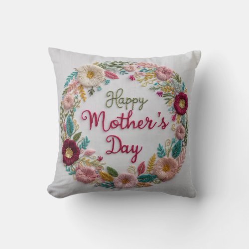 Floral Elegance Mothers Day Throw Pillow A Bloom Throw Pillow