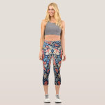 Floral Elegance pattern by Ratti_Creative_Arts  Capri Leggings