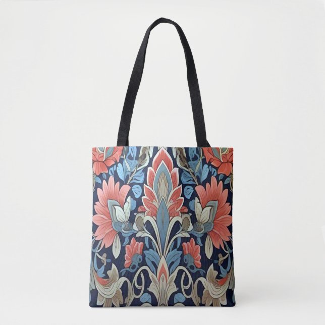 Floral Elegance pattern by Ratti_Creative_Arts  Tote Bag (Front)
