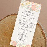 Floral Elegance Peach Blush Sage Wedding Ceremony Program<br><div class="desc">This classic wedding ceremony program brings elegance with the floral elements at the top and bottom of the front of the program,  framing the text portion.  Please contact me if you would like help in formatting this ceremony program to your needs.</div>