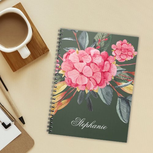 Floral Elegance Pink Geranium Notebook