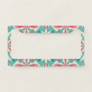 Floral elegance: seamless vintage motif. license plate frame