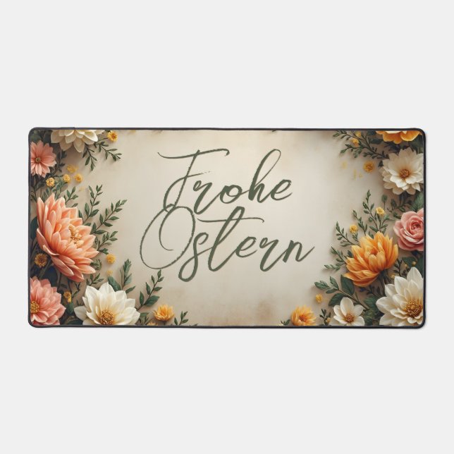 Floral Elegance - Springtime Easter Greetings Desk Mat (Front)
