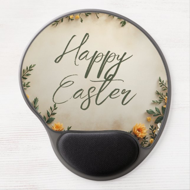 Floral Elegance - Springtime Easter Greetings Gel Mouse Pad (Front)