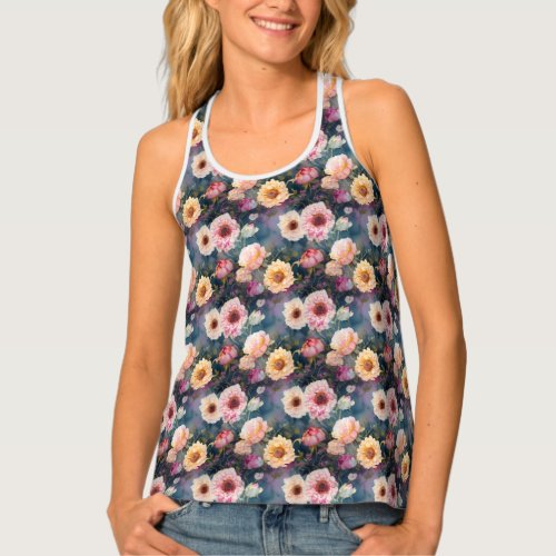 Floral Elegance Tank Top A Blend of Style Comfort