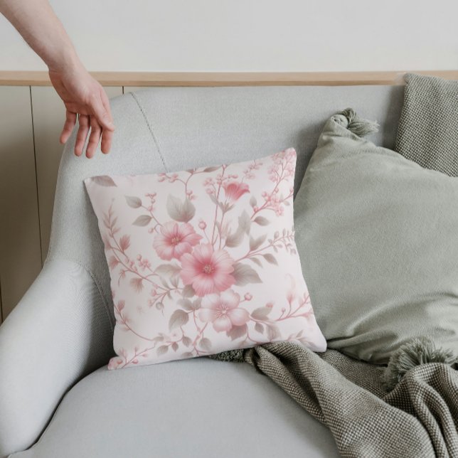 Floral Elegance Throw Pillow (Creator Uploaded)