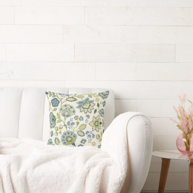 Floral Elegance Throw Pillow (Couch)
