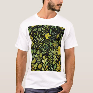 Floral Elegance: Vintage Watercolor Pattern T-Shirt