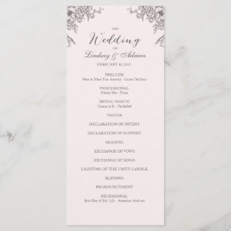 Floral Elegance Wedding Program