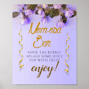 Floral Elegant Baby Shower Mimosa Bar Sign