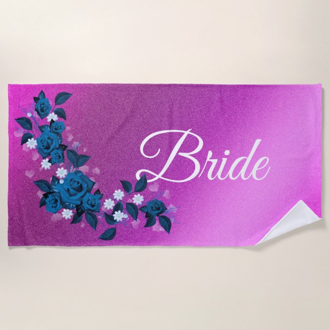 Floral Elegant Beach Towel (Front)